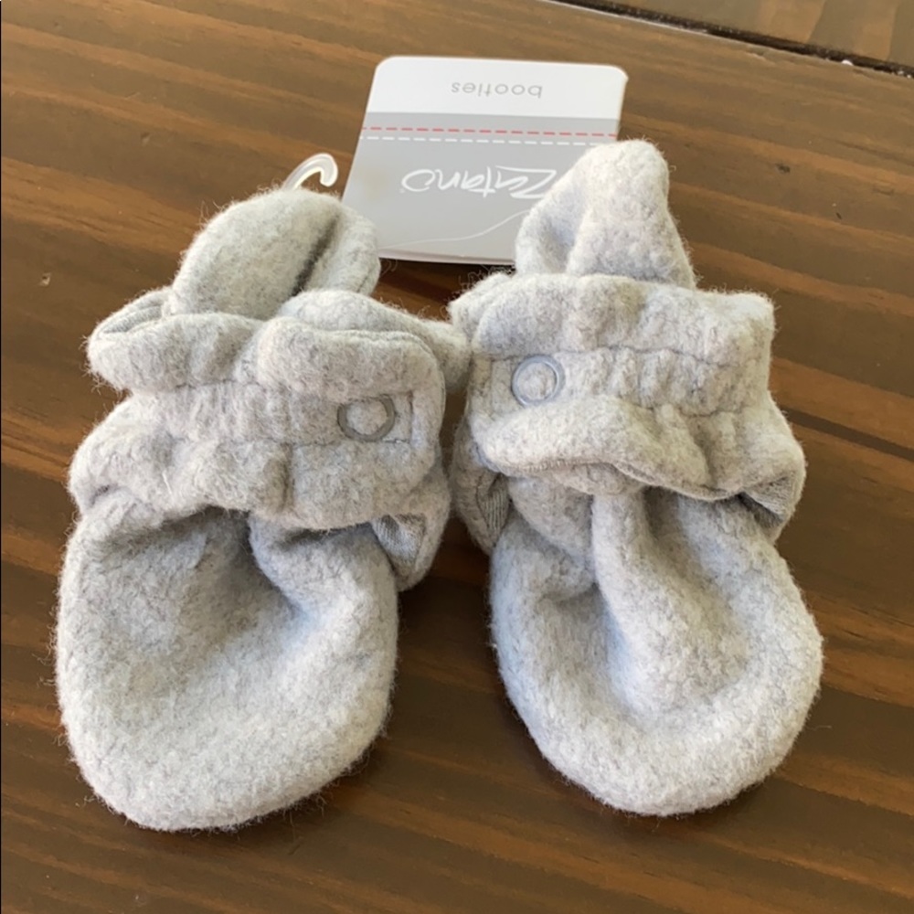 Zutano Booties - Gray Heather